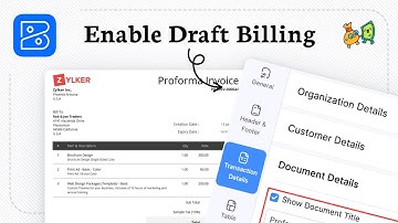 How to create proforma invoice in Zoho Books (Quick Draft)