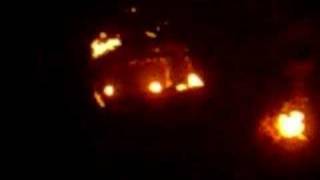 Dropping Fire Bombs down Mine shaft