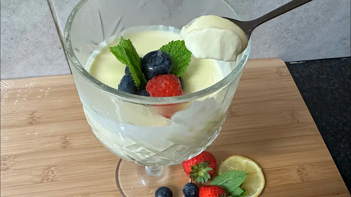 ONLY 3 ingredients lemon posset/ The Queens favourite dessert recipe