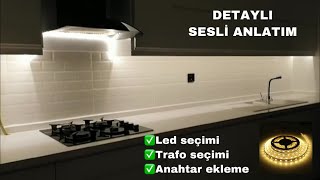 Mutfak Dolabına Led Işık Döşeme | Led Işık Nasıl Bağlanır | Mutfak Tezgahına Led Döşeme |  #reklam