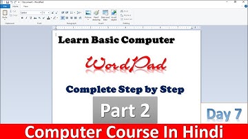 WORDPAD PART 2 || COMPUTER WIZARD || COMPUTER COURSE IN HINDI