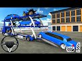 Transporting Police limousine in Trailer Truck - Airplane Quad Bike Transporter - Android Gameplay