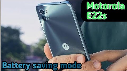 How To Enable Battery Saving Mode In Motorola E22s, Power Saving Mode Enable Kaise