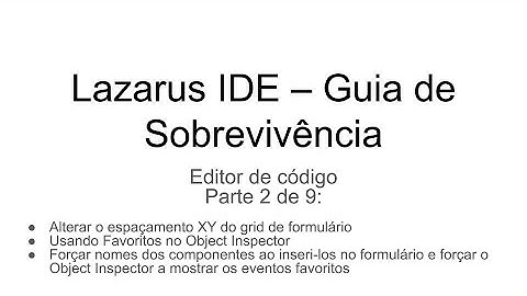Configurando o editor de código do Lazarus - Parte #2