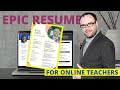 An Epic Resume for Online ESL English Teaching - How to Guide