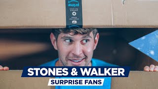 MAN CITY CHRISTMAS PRANK! | Kyle Walker & John Stones shock fans with trick Amazon boxes!