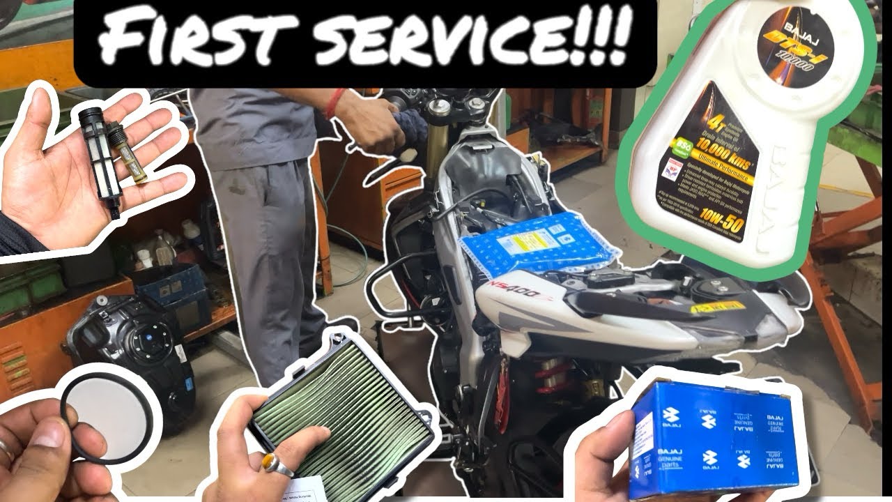 🔥2025 pulser ns400z first service | Detail video 🏍️| service experience | @furiousmack46 #2025vlog❤️