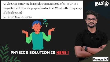 An electron is moving in a cyclotron at a speed of 3.2×10 7 ms −1 in a magnetic field of 5×10-4T per