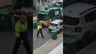 Danny timer tranco smashing over the trash barrels