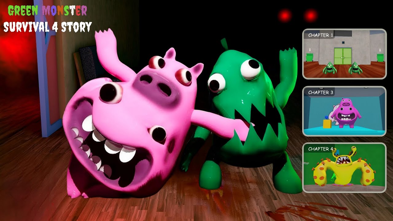 Green Monster Survival 4 Story Full Gameplay - Chapters 1,3,4 - Android Gameplays 