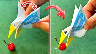 New MOVING Bird Toy | Fun and Easy Origami Paper Toy