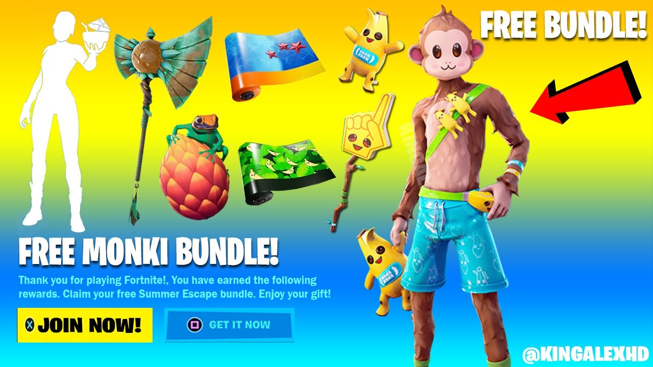 How To Get Monki Skin Bundle FREE In Fortnite (Unlocked Monki Pickaxe