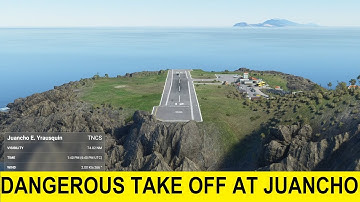 Dangerous (or funny) take off on the shortest commercial runway in the world |Juancho Airport FS2020