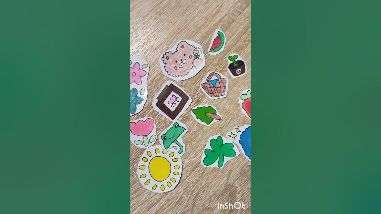 Как сделать летние стикеры . #diy - YouTube