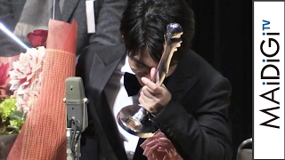 柳楽優弥、「ヨコハマ映画祭」主演男優賞で感涙　「役者バカになりたい」「第38回ヨコハマ映画祭」