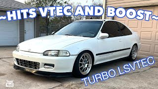 Turbo EG Civic First Drive and Boost pulls!! 400hp Ls Vtec Budget Build!!