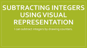 Subtracting Integers using Visual Representation