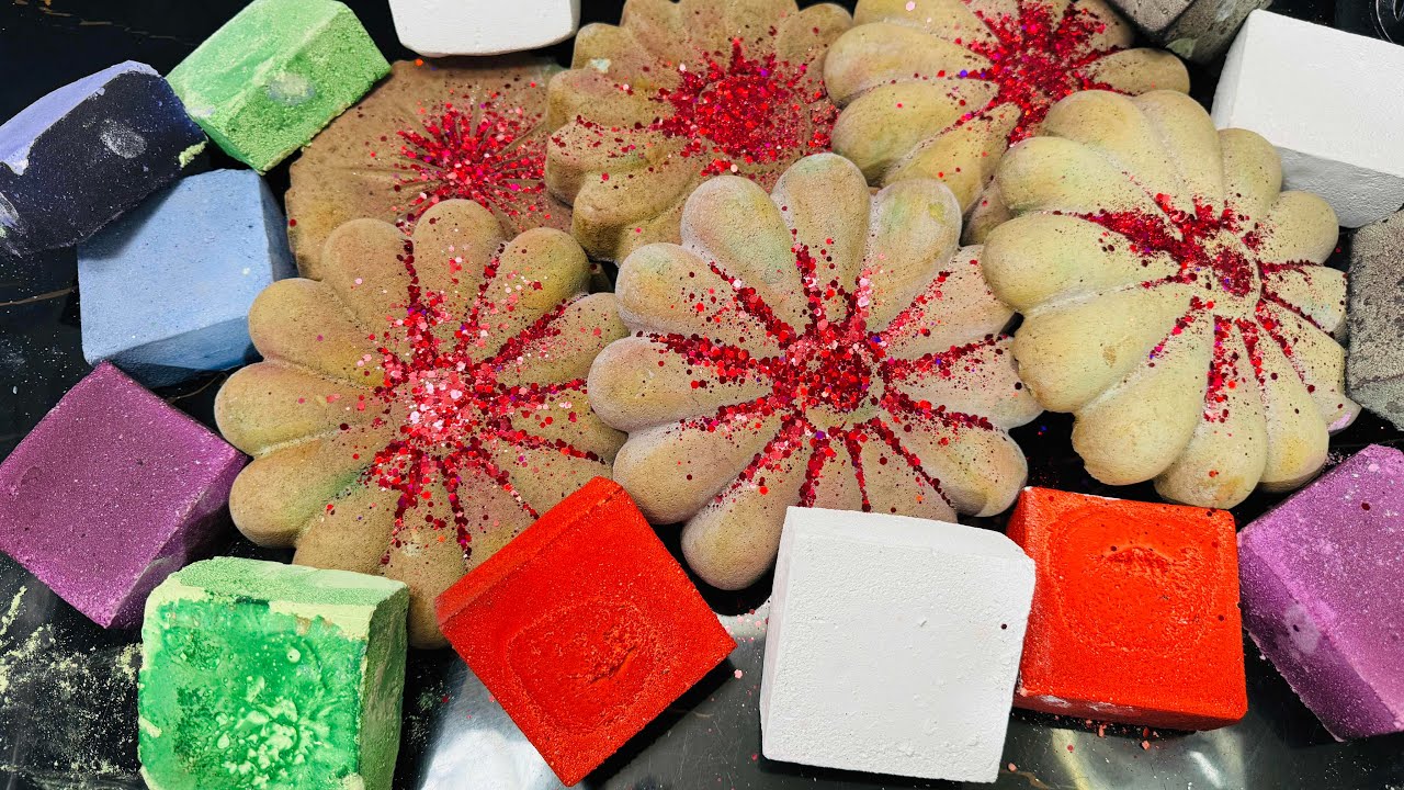 Variety Dyed Chalk ASMR Crush | Dusty Gritty Chalk ASMR Reform 