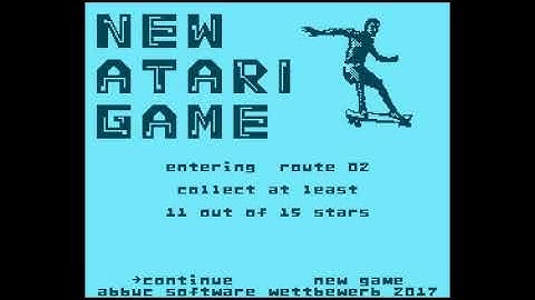 "New Atari Game" stock Atari XL/XE production 2017