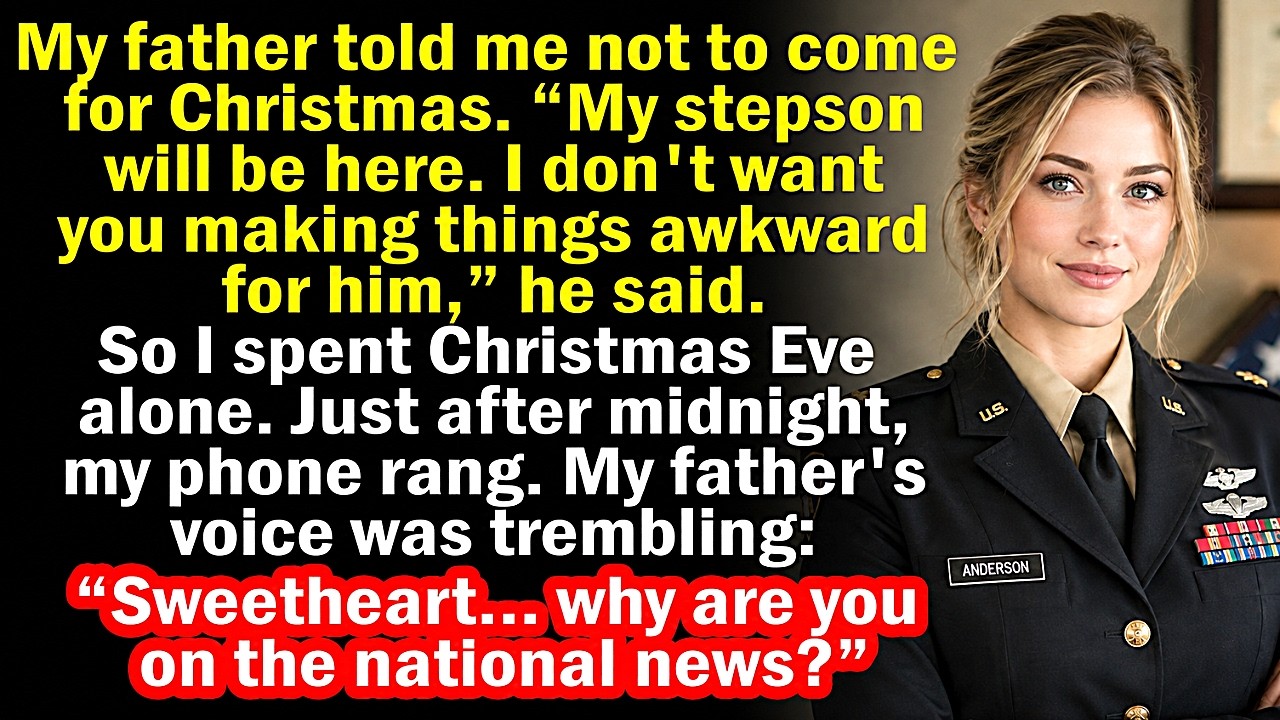Three days before Christmas, my own father called and said, "My stepson will be here, Clara. I don't want you making things awkward for him. Don't come home." Twenty-two years of being his...