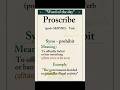 Proscribe |Vocabulary builder series8#vocabulary #english #vocabulary #englishlearning #spoken #word