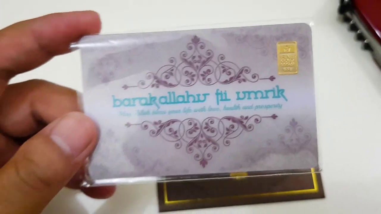 Unboxing New Gift Series Card Emas LM Antam 0,5 Gram Barakallahu Fii Umrik