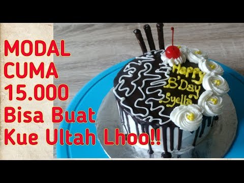 3 BAHAN TANPA KUKUS TANPA OVEN KUE ULTAH SEDERHANA. 