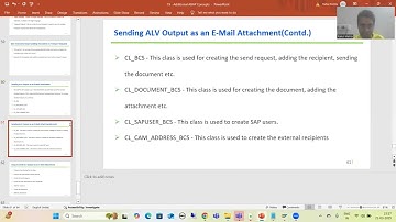 68 - Additional ABAP Concepts - Sending ALV Output as an E- Mail Attachment Part2