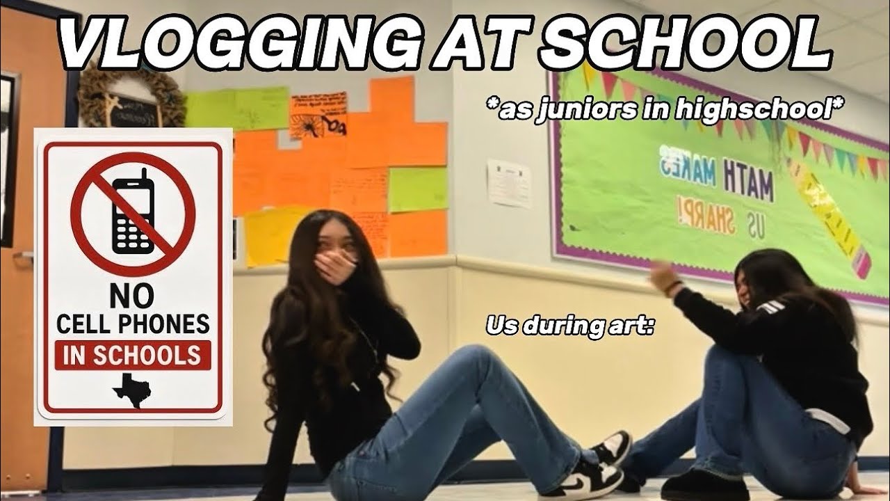 VLOGGING AT SCHOOL DURING TEXAS PHONE BAN *as juniors* | Got suspended!? | DRAMA etc.