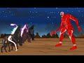 Godzilla, King Kong, Shin Godzilla, Muto .vs COLOSSAL TITANS | Attack on Titan Animation Movies