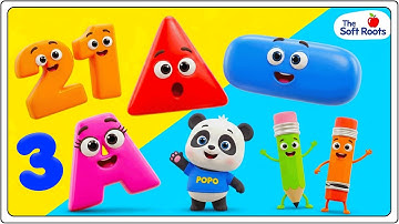 Preschool Learning activities for 3 year olds at home | Learn ABC Phonics Shapes Numbers Colors 🌈