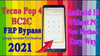 Tecno BC2 Frp Bypass. bc2 google pop 4 frp bypass without pc or Laptop full new method