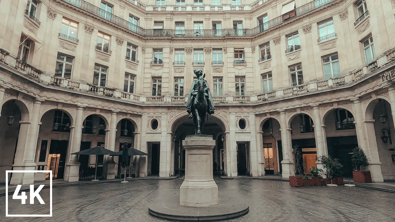 PARIS WALK - WALKING in PARIS - 4K (CITY AMBIANCE)(Place Edouard VII - Palais Garnier)