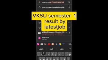 Vksu ug semester 1 session 2024-28 result out #latestjob #vksuresult #vksu