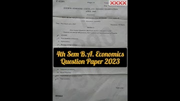 QUANTITATIVE METHODS FOR ECONOMIC ANALYSIS-2  / 4th Sem B.A. Economics Question Paper 2023 #calicut