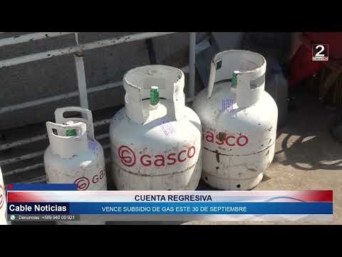 23 SEP 2026 Subsidio para compra de cilindros de gas vence el 30 de septiembre