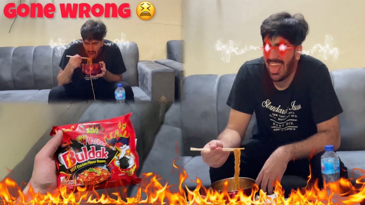 2x Spicy Korean Noodles Challenge 😱 Gone Wrong 😰
