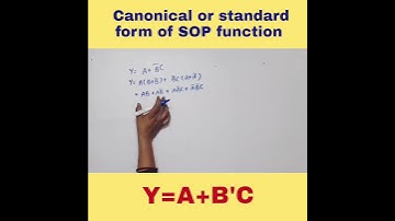 Canonical form | Standard form of SOP