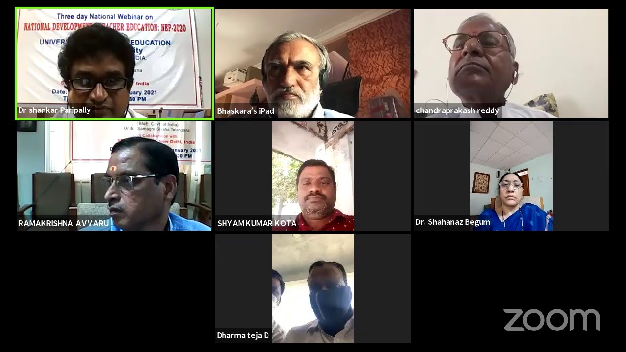 Three day National Webinar on National Development — Teacher Education ...