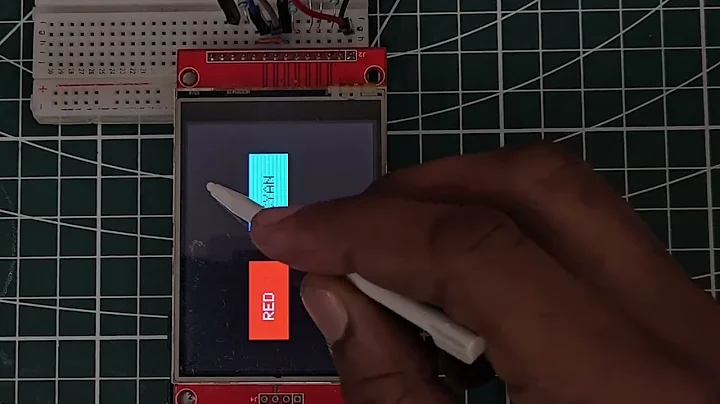 Arduino ILI9341 Interactive UI Demo: Buttons, Colours, and Actions