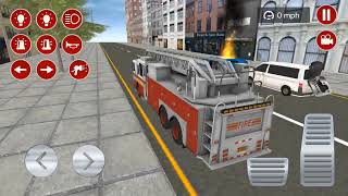 98#  Real Fire Truck Driving - android game  لعبة سيارات الاطفاء _ سيارات الاسعاف _ العاب اندرويد _ screenshot 4