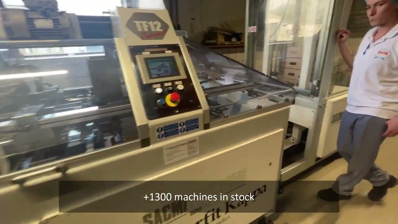 Sacmi TF12 dozenvouwer en TS43 stapelaar