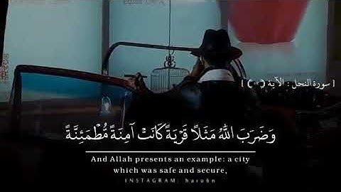 حالات واتس اب تلاوه خاشعه ارح قلبك ( وضرب الله مثلآ قريه كانت آمنه مطمئنه)