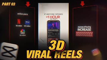 Create 3D Viral Instagram Reels with using capcut mobile/pc | Trending Edit  | Part- 03