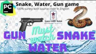 Snake, water and gun game || Python Programming || Must watch ||