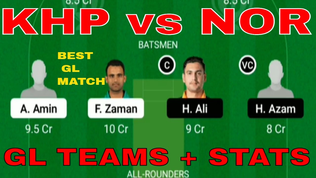 KHP vs NOR Dream11 Team Prediction, KHP vs NOR  Dream11, KHP vs NOR Pak, KHP vs NOR  Best Team
