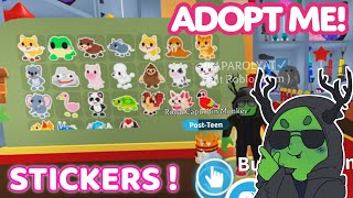 STICKER PACK OPENING IN ADOPT ME! NEW PROFILE STICKERS ! #adoptmestickers #adoptmeprofiles