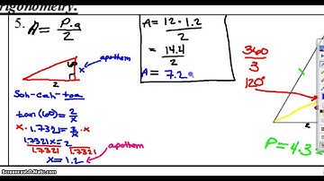 Chapter 11.5 - Using Trig to find the area of a regular polygon
