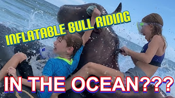 WE TRIED THE CRAZY RIDE ON InflataBULL!!!