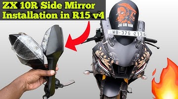 ZX 10R Side Mirror Installation in R15 v4 😍! How to Install ZX10R Mirror on R15 v4 🔥\ Yamaha R15 v4